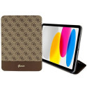 Etui Guess 4G Stripe Allover na iPad 10.9" - brązowe