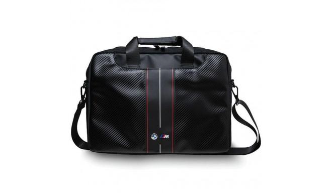 BMW Carbon & Red Stripes bag for a 16" laptop - black