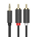 Ugreen AV102 10511 cable 3.5 mm mini jack (male) / 2RCA (male) 1.5m - gray