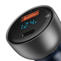 Baseus USB / USB Type C car charger 65 W 5 A SCP Quick Charge 4.0+ Power Delivery 3.0 LCD screen tra