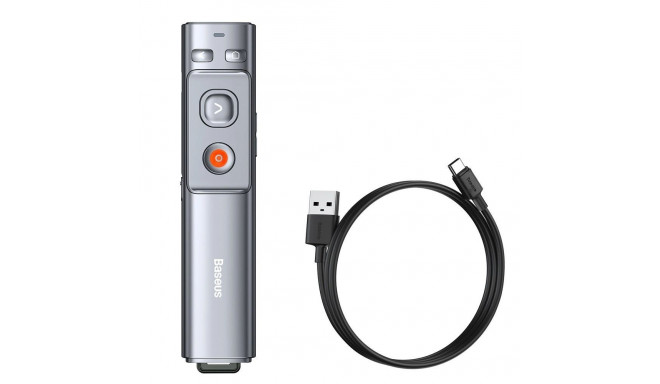 Baseus Orange Dot wireless laser pointer for presentations - gray (with battery)