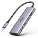 Ugreen multi-functional HUB USB Type C - 3x USB 3.2 Gen 1 / HDMI 4K 60Hz / SD and TF card reader gra
