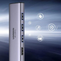 Ugreen multi-functional HUB USB Type C - 3x USB 3.2 Gen 1 / HDMI 4K 60Hz / SD and TF card reader gra