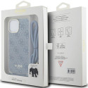 Guess Crossbody Cord 4G Print Case for iPhone 15/14/13 - Blue