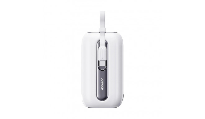 Joyroom mini powerbank 10000mAh Colorful Series 22.5W with 2 built-in USB C and Lightning cables whi