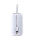 Joyroom mini powerbank 10000mAh Colorful Series 22.5W with 2 built-in USB C and Lightning cables whi