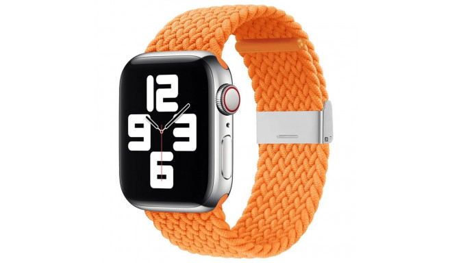 Braided Fabric Bracelet Strap Fabric Band for Apple Watch 42 / 44 / 45 / 49 mm - Orange