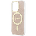 Guess GUHMP14LH4STP iPhone 14 Pro 6.1" pink/pink hardcase 4G MagSafe