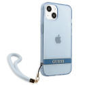 Guess GUHCP13SHTSGSB iPhone 13 mini 5,4 "blue / blue hardcase Translucent Stap