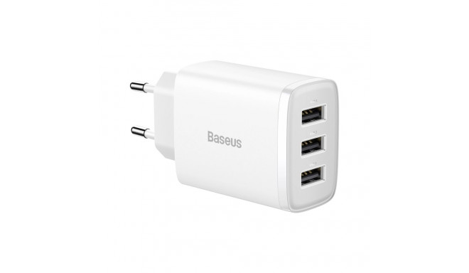 Baseus Compact charger 3x USB 17W white (CCXJ020102)