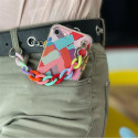 Color Chain Case gel flexible elastic case cover with a chain pendant for Samsung Galaxy S21+ 5G (S2