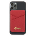 Guess Wallet Card Slot GUWMSSASLRE MagSafe Saffiano red/red