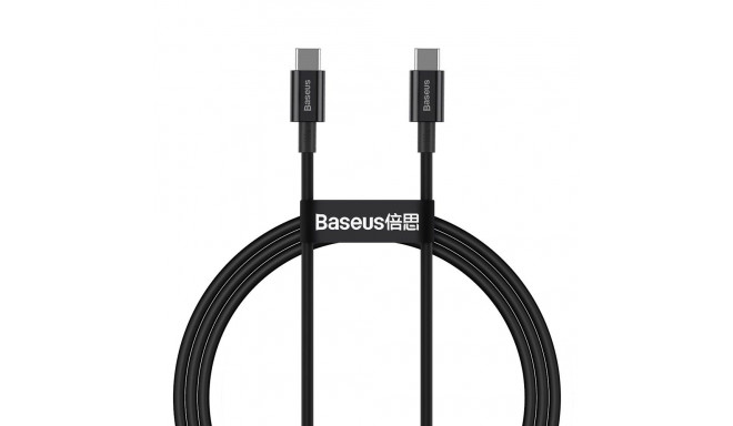 Baseus CATYS-B01 USB-C - USB-C PD QC FCP cable 100W 5A 480Mb/s 1m - black