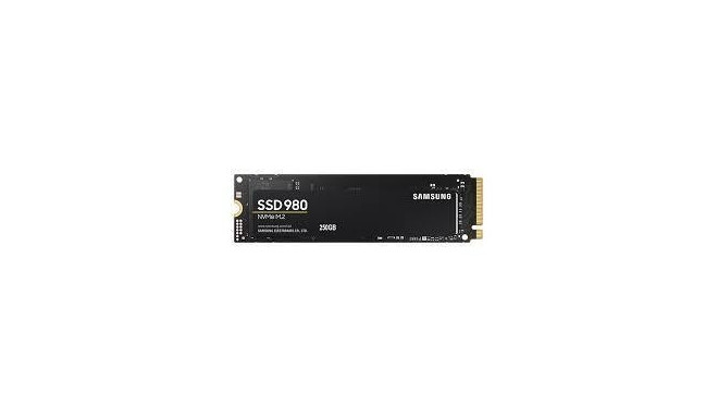 SSD|SAMSUNG|980|250GB|M.2|PCIE|NVMe|MLC|Write speed 1300 MBytes/sec|Read speed 2900 MBytes/sec|2.38m