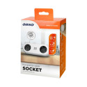 Mööblipistik koos paigaldusklambri, USB laadija, 2 pistikupesa 2P+Z (Schuko), 2xUSB, kaabel 3x1,5mm²