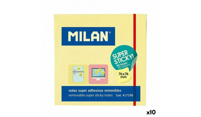 Стикеры для записей Milan Жёлтый 76 x 76 mm (10 штук)