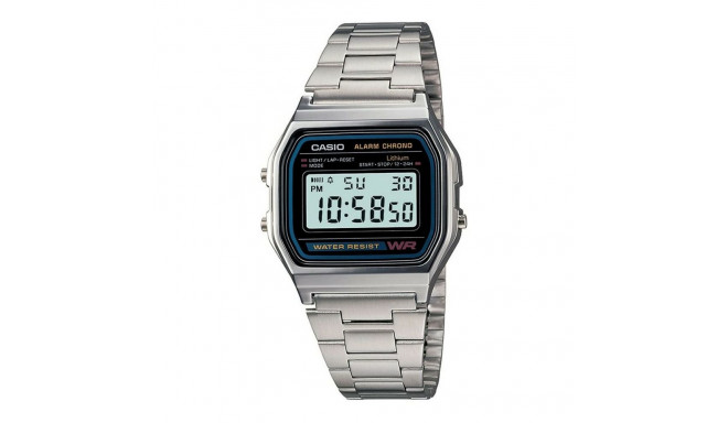 Часы унисекс Casio A158WA-1 Чёрный Серебристый (Ø 33 mm)