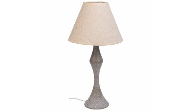 Galda lampa Alexandra House Living Balts Pelēks Metāls Drāna 220-240 V 23 x 46 x 23 cm