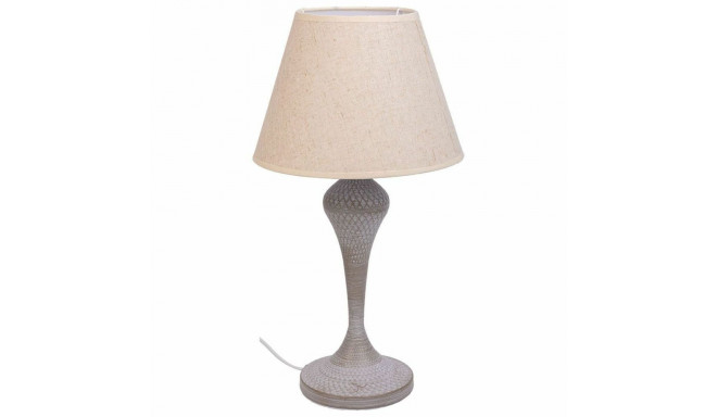 Galda lampa Alexandra House Living Balts Pelēks Metāls Drāna 220-240 V 25 x 46 x 25 cm