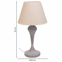 Galda lampa Alexandra House Living Balts Pelēks Metāls Drāna 220-240 V 25 x 46 x 25 cm