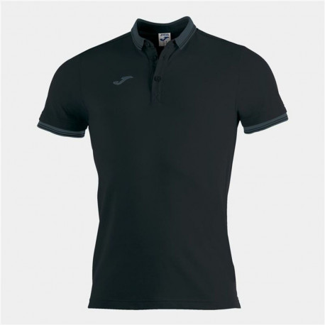 Children’s Short Sleeve Polo Shirt Joma Sport Bali II Black - 12-14 Years
