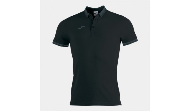 Children’s Short Sleeve Polo Shirt Joma Sport Bali II Black - 12-14 Years