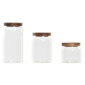 3 toru DKD Home Decor Akaatsia Borosilikaatklaas (1 L) (400 ml) (700 ml) (3 Tükid, osad)