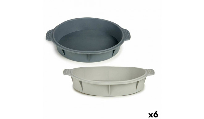 Baking Mould Kinvara HH156 HH156 Light grey Dark grey Silicone 30 x 4,5 x 26 cm Circular (6 Units)