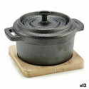 Saucepan Brown Black Bamboo Forged steel 13 x 10 x 8,5 cm (12 Units) Saucepan Brown Black Bamboo Forged steel 13 x 10 x 8,5 cm (12 Units)