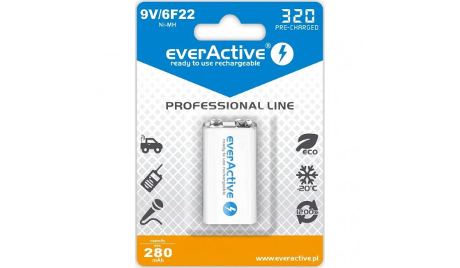 Laetavad Akud EverActive EVHRL22 320 mAh 9 V
