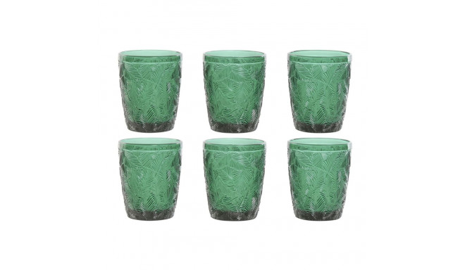 Klaaside komplekt Home ESPRIT Roheline Kristall Reljeefiga 300 ml