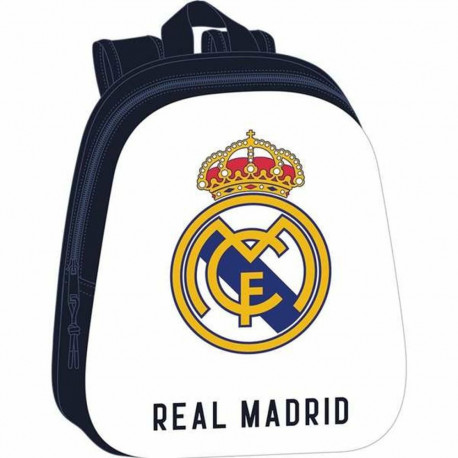 Kooliseljakott Real Madrid C.F. Valge Meresinine 27 x 33 x 10 cm