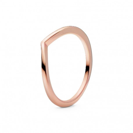 Ladies' Ring Pandora WISHBONE 14K ROSE GOLD-PLATED - RING - SIZE 48