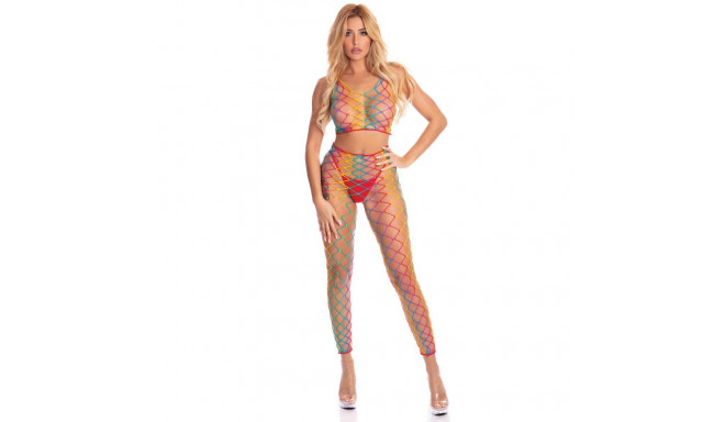 Bodystocking Pink Lipstick Multicolour (One size)