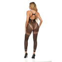 Bodystocking Pink Lipstick Black (One size)