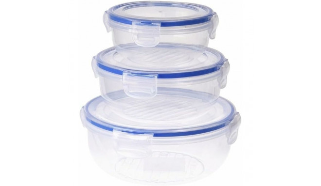 Set of lunch boxes Excellent Houseware 024000670 Plastic Circular 400 ml 800 ml 1,4 L 3 Units