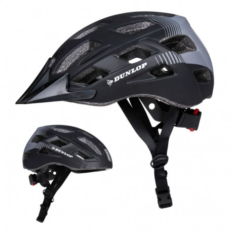 Adult's Cycling Helmet Dunlop M Black LED Light
