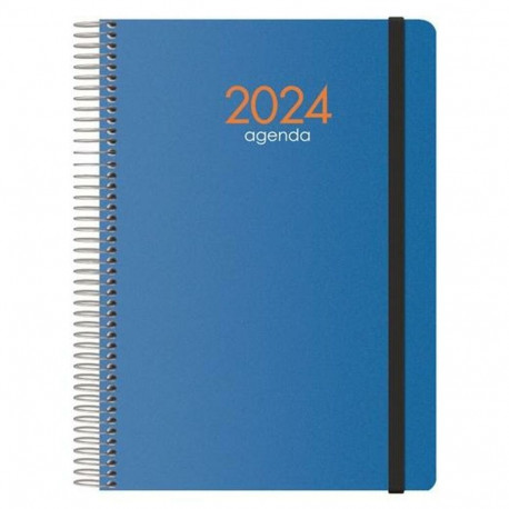 Diary DOHE Syncro Blue Quarto 15 x 21 cm Annual 2025