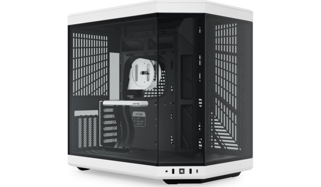 Hyte Y70 Black/White ATX case with panoramic window, black/white
