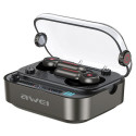 AWEI Bluetooth 5.3 T58 ANC headphones + docking station black/black