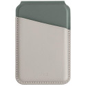 UNIQ Lyden DS magnetic RFID wallet and phone stand beige-green/ivory-lichen green