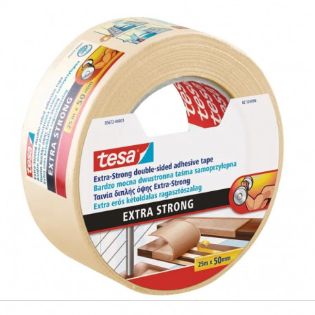 TESA DOUBLE-SIDED TAPE 25m x 50mm EXTRA STRONG