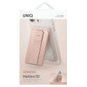 UNIQ Heldro ID magnetic wallet with stand and wristband pink/blush pink UNIQ Heldro ID magnetic wallet with stand and wristband pink/blush pink