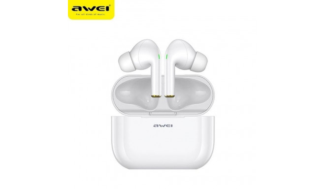 AWEI Bluetooth 5.0 T29 TWS headphones + docking station white