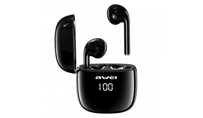 AWEI Bluetooth 5.0 T28P TWS headphones + docking station black/black