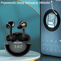 AWEI Bluetooth 5.3 T12P TWS headphones + docking station black/black
