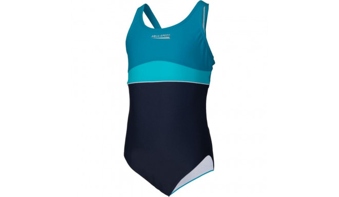 Aqua-Speed EMILY Junior swimsuit navy blue and blue (146)