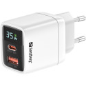 "Sandberg 441-52 Charger 35W 2-Port USB-C/USB-A Weiß"