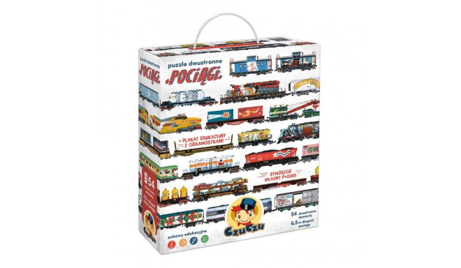 Double-sided puzzle - Trains