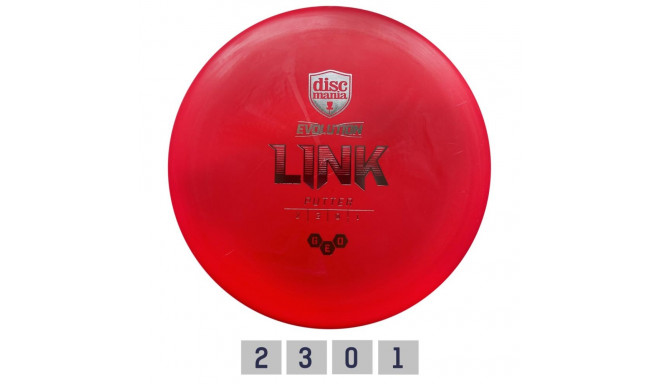 Discgolf DISCMANIA Putter GEO LINK Evolution red 2/3/0/1